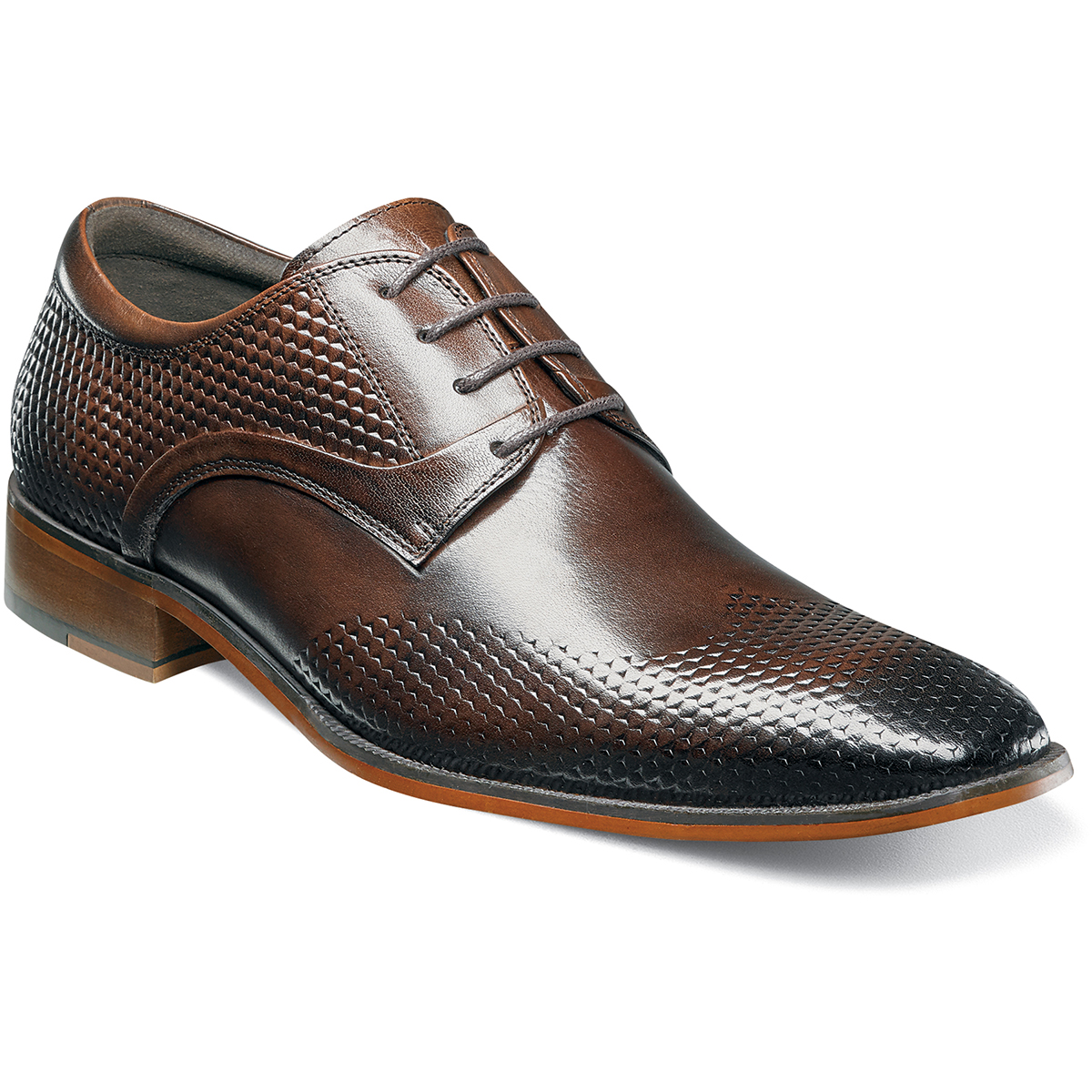 Men's Dress Shoes Brown Plain Toe Oxford Stacy Adams Kallan