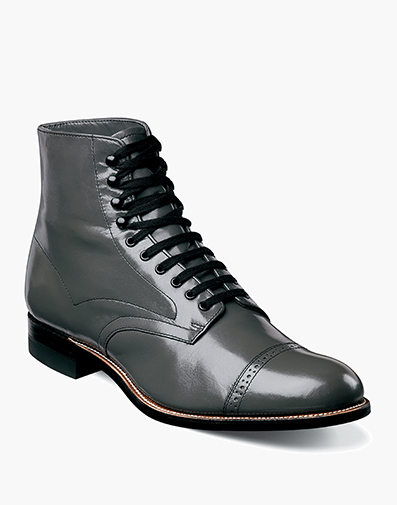 Madison Cap Toe Boot in Steel Gray for $$210.00