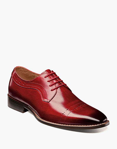 Shallon Cap Toe Oxford in Red for $$150.00