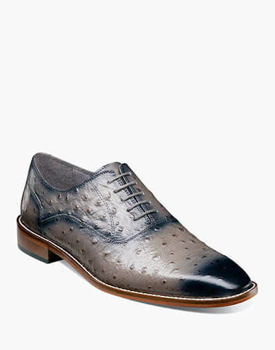 Roselli Leather Sole Plain Toe Oxford in Gray for $$145.00