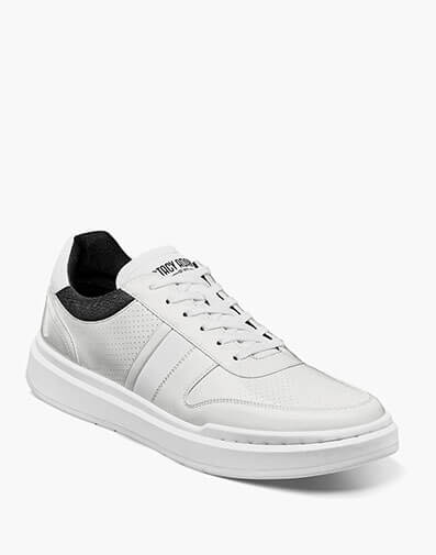 Cashton Moc Toe Lace Up Sneaker in White Patent for $$115.00