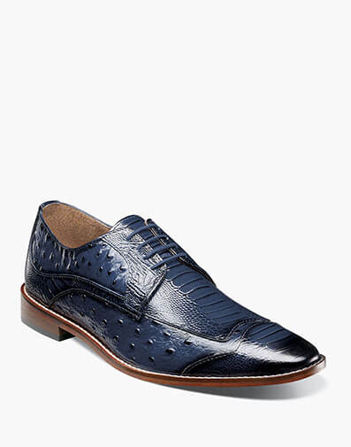 Fanelli Modified Wingtip Oxford in Blue for $$101.99