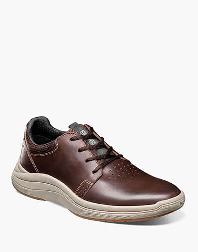 Lennox Plain Toe Lace Up in Brown Smooth for $$155.00