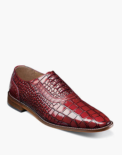 Riccardi Plain Toe Oxford in Red for $$185.00