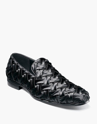 Savoir Plain Toe Satin Slip On in Black for $$120.00