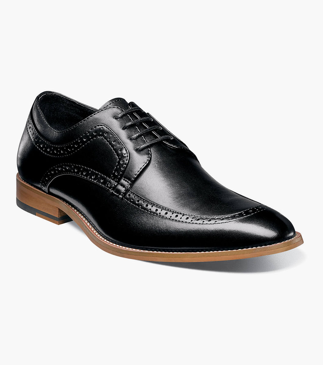 Men's Dress Shoes | Black Moc Toe Oxford | Stacy Adams Dwight