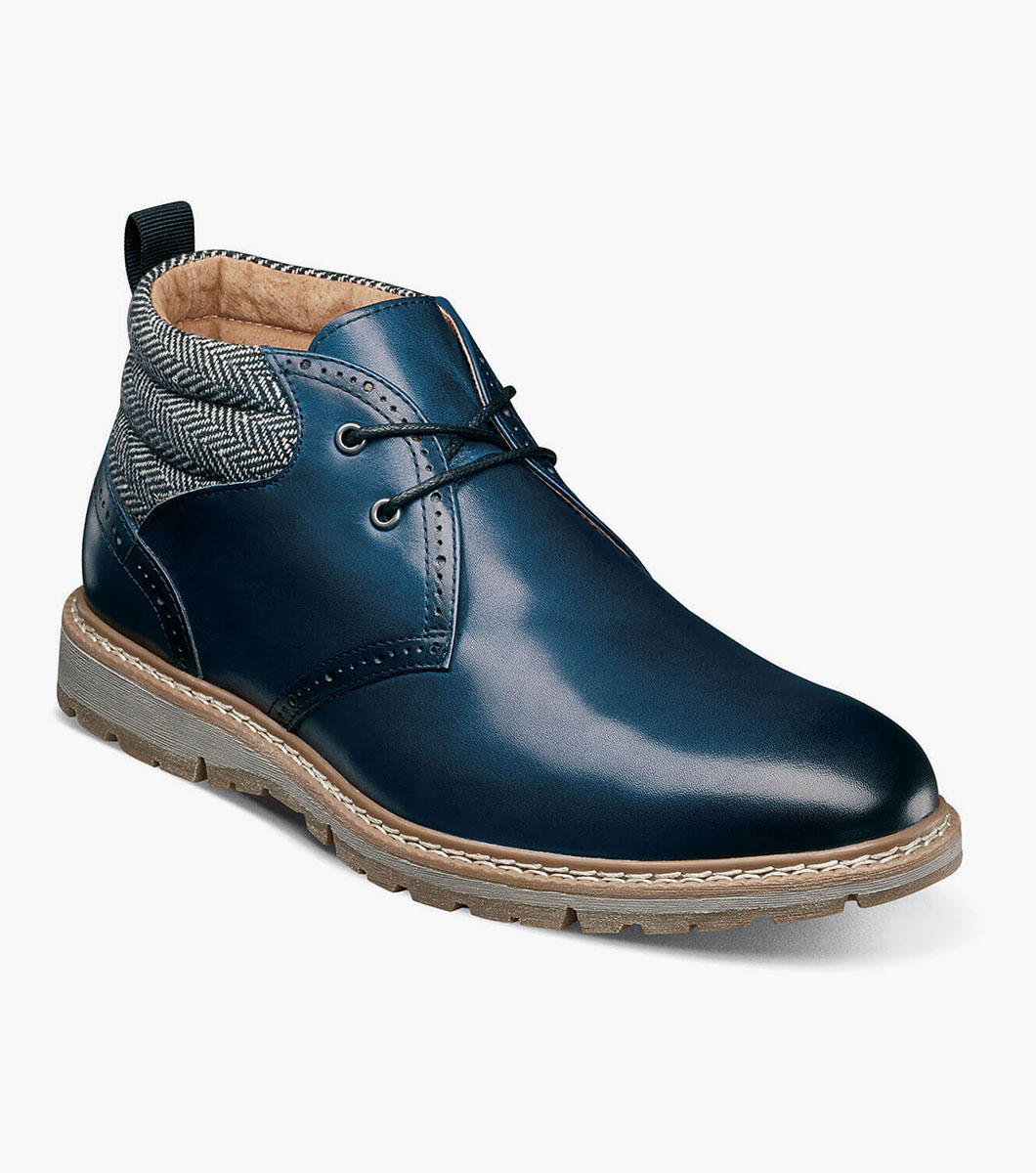 Men's Casual Shoes | Indigo Plain Toe Chukka Boot | Stacy Adams Grantley