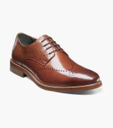 Men's Dress Shoes | Cognac Wingtip Oxford | Stacy Adams Garrison