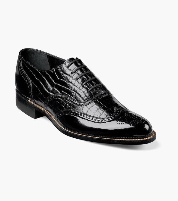 Dayton Alligator Wingtip Lace Up Clearance Men s Shoes Stacyadams