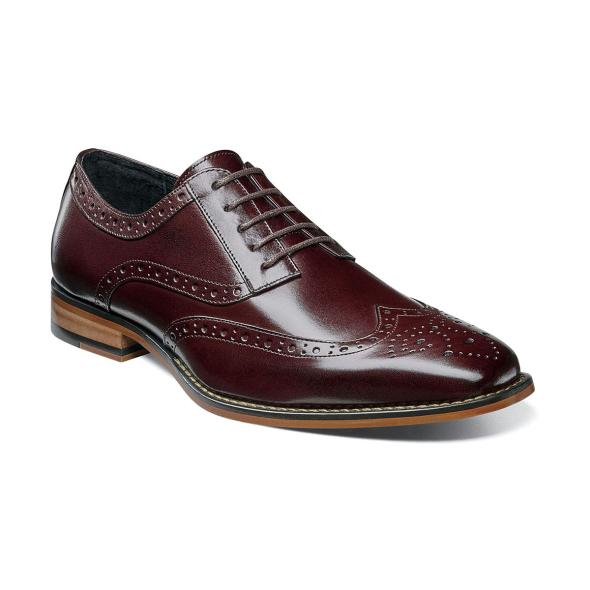 Men's Dress Shoes | Burgundy Wingtip Oxford | Stacy Adams Tinsley