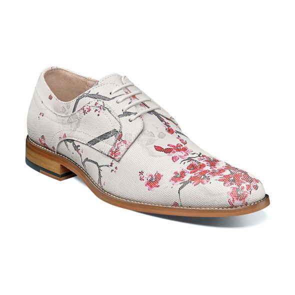 Stacy Adams Eli Plain Toe Oxford Casual Shoes Canvas Cream 25237-113