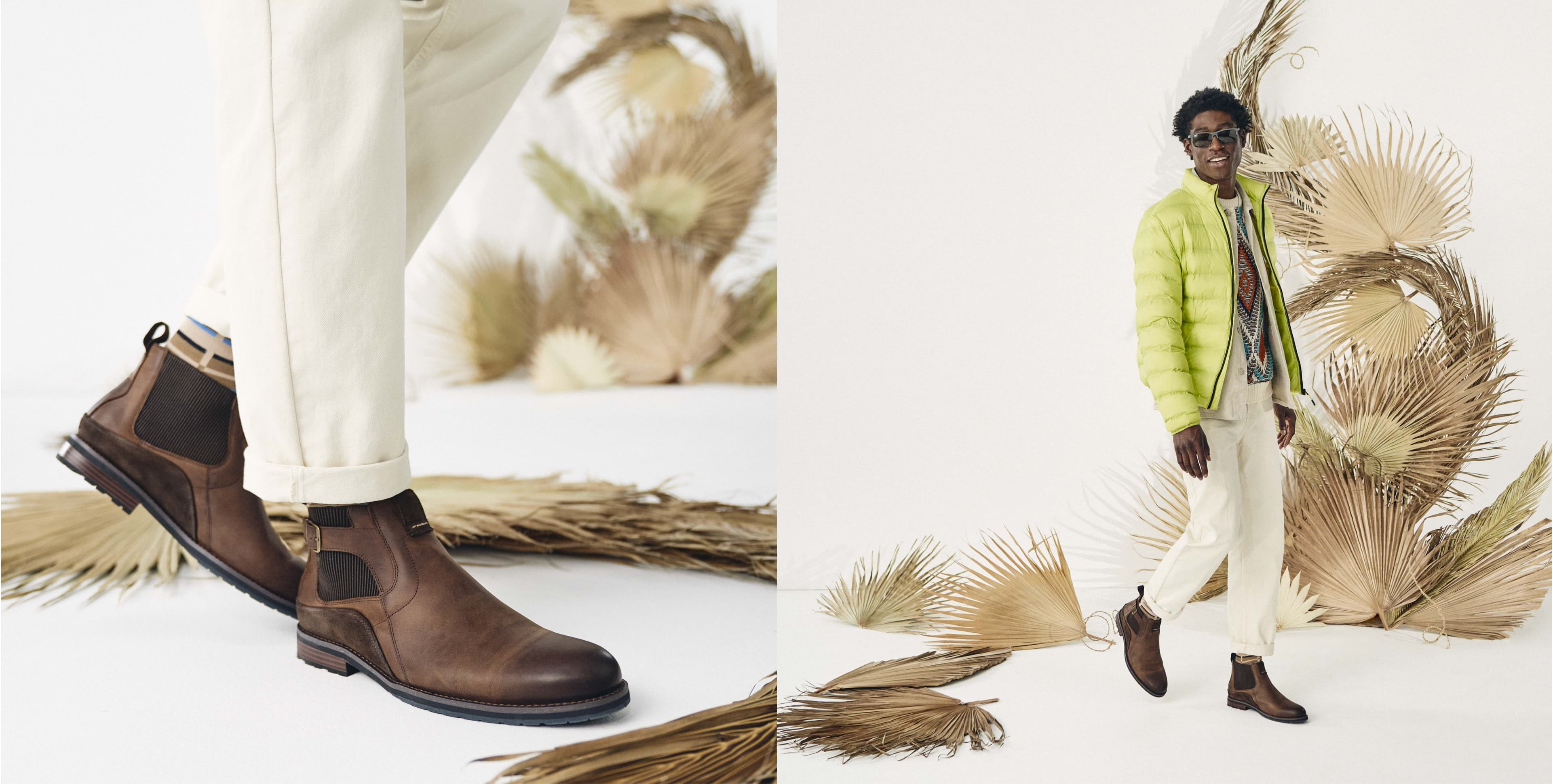 Click to shop Stacy Adams new arrivals. Image features the Oskar boot in brown.