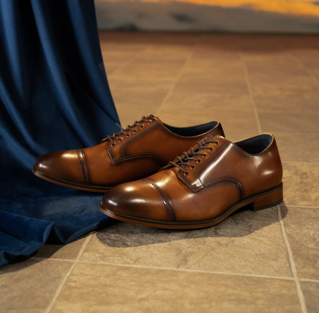 Shop the Stacy Adams classics featuring the William oxford in tan.