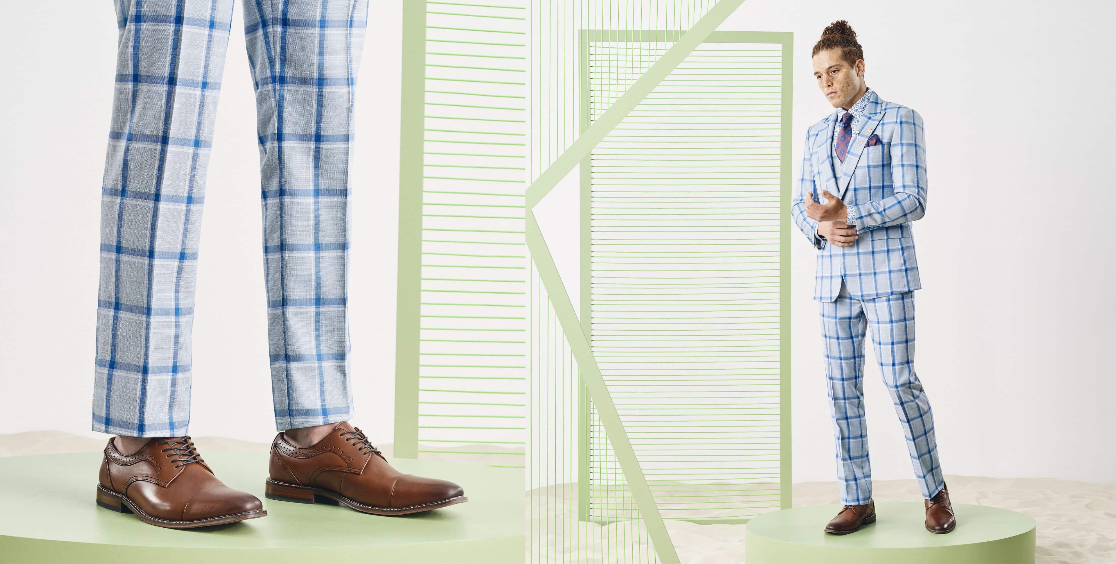 Click to shop Stacy Adams new arrivals. Image features the Maddox in cognac.