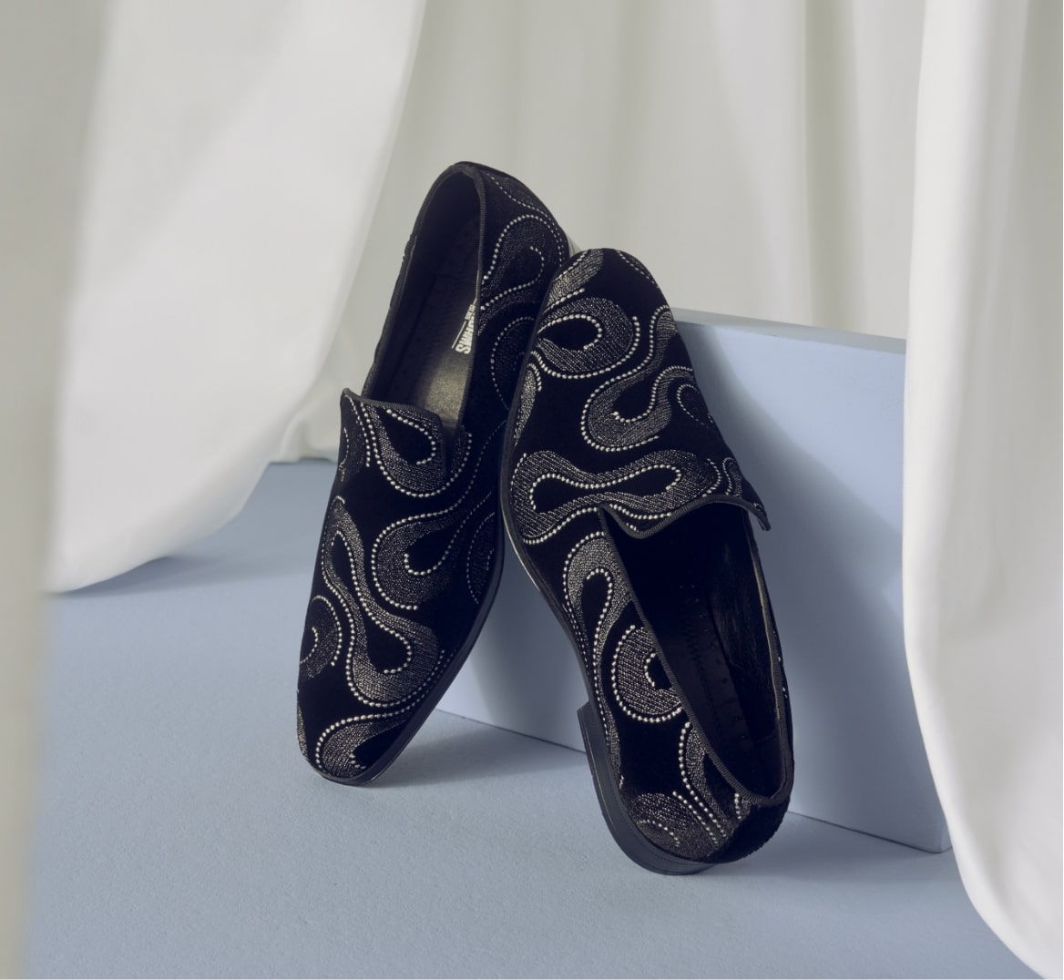 Click to shop Stacy Adams fashion styles. Image features the Swainson slipper. 