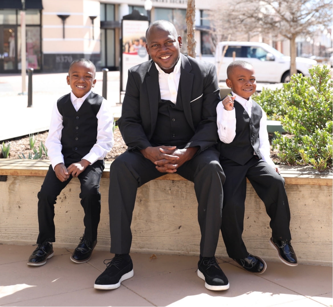 Shop Stacy Adams picks for Fathers Day featuring a dad and his 2 sons.