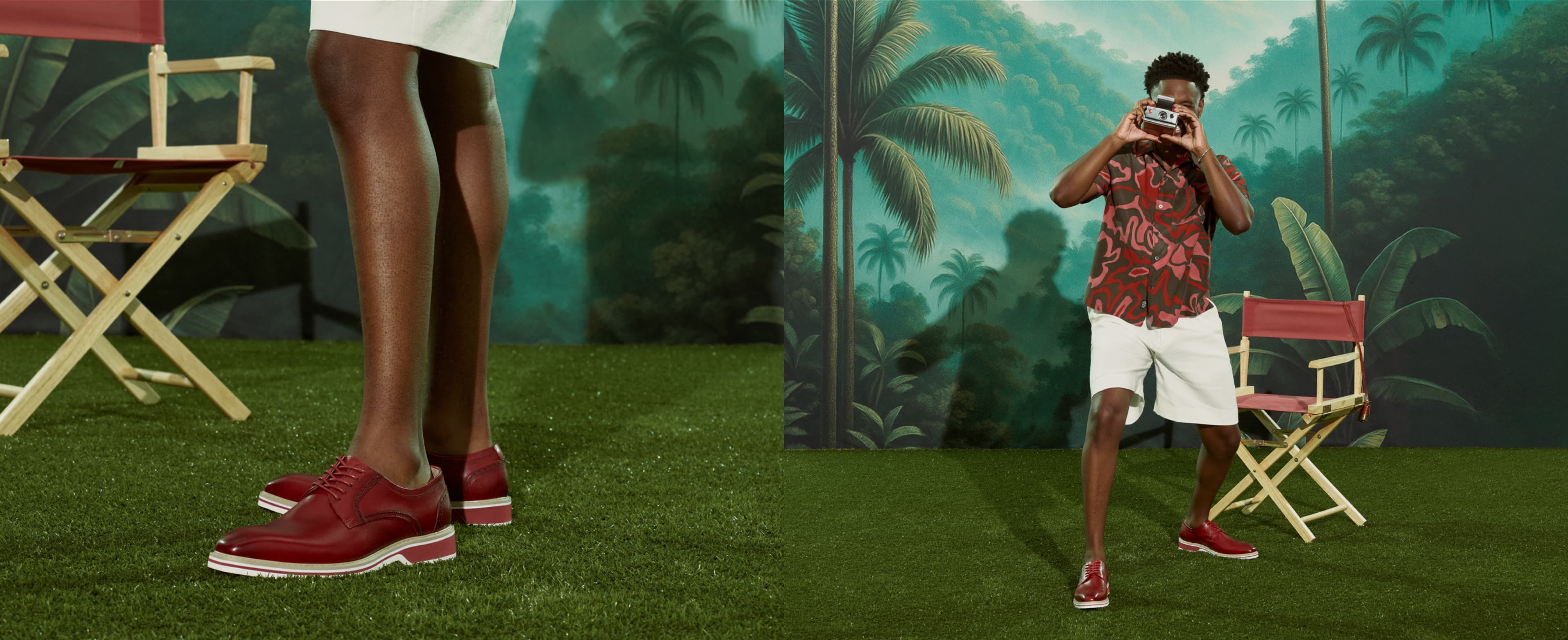 Shop Stacy Adams new arrivals featuring a man on a Hollywood looking set.