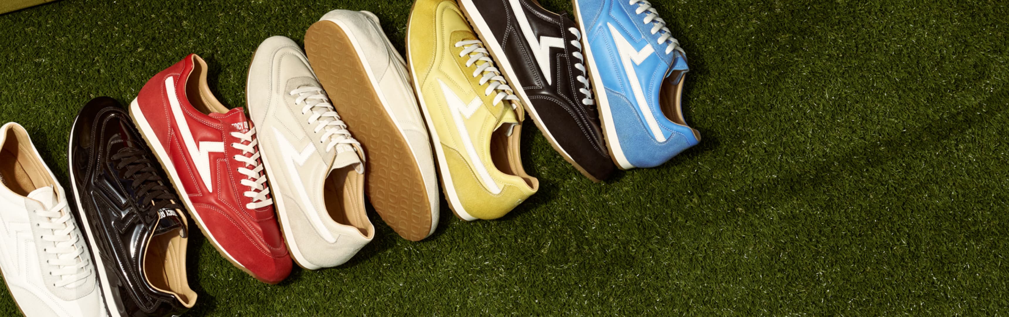 Shop the Action 150 featuring all the styles on a turf background.