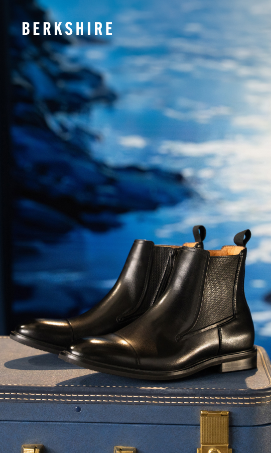 Men's Boots category Image features the Berkshire boot in black.