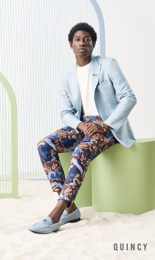 Men's Newest Shoes category. Image features the Quincy in blue.