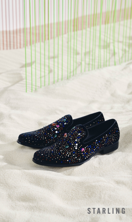 Men's Fashion Shoes category. Image features the Starling smoking slipper.