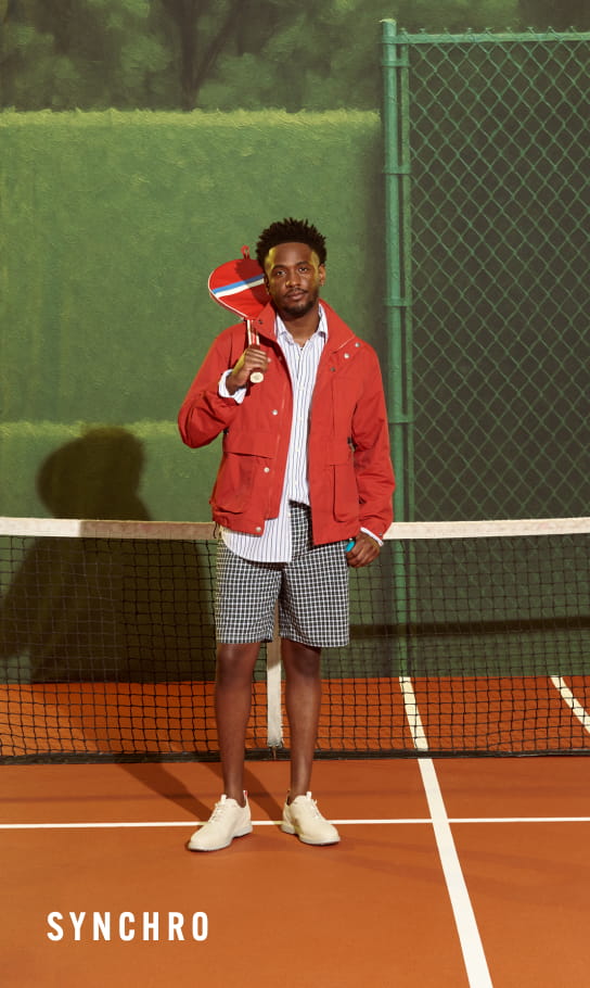 Men's Casual Shoes category. Image features the Synchro sneaker in ivory.