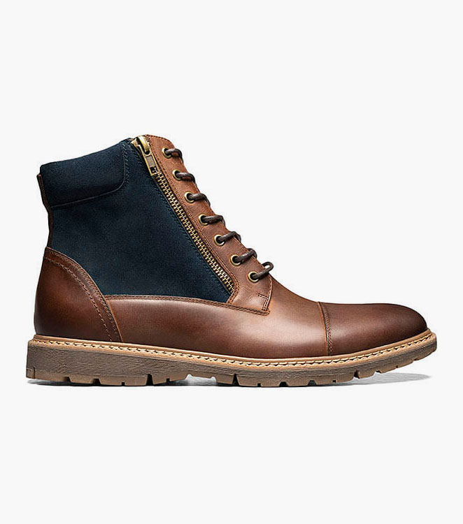 lodge cap toe lace up boot