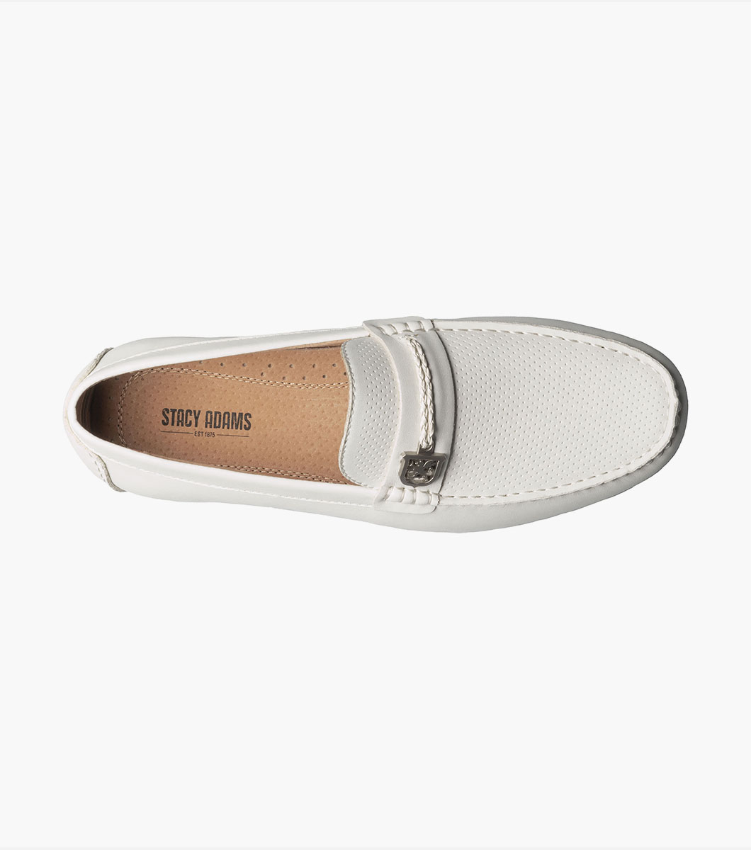 Stacy adams white loafers outlet