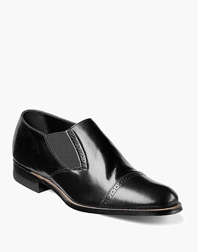 Madison Elastic Cap Toe Slip On Black