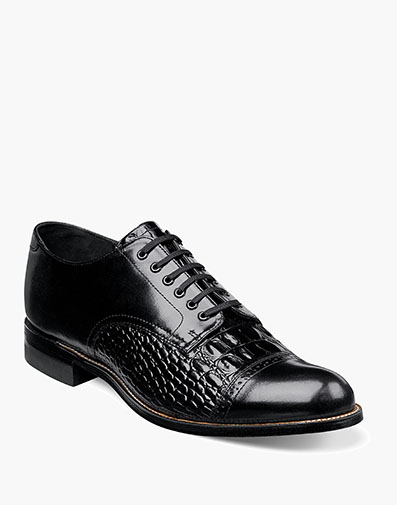 Madison Hornback Cap Toe Oxford in Black for $$200.00