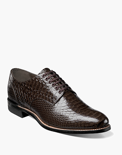 Madison Anaconda Plain Toe Oxford in Brown for $$200.00