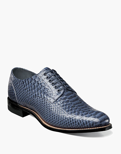 Madison Anaconda Plain Toe Oxford Blue