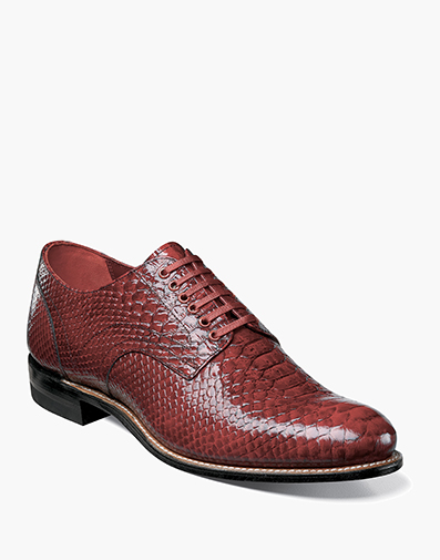 Madison Anaconda Plain Toe Oxford in Red for $$200.00