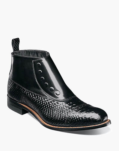 Madison Spectator Spat Cap Toe Demi Boot in Black for $$210.00