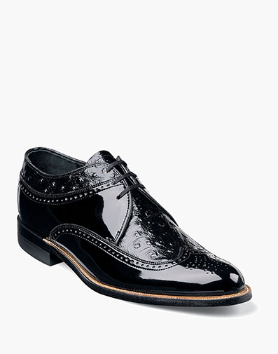 Dayton Ostrich Wingtip Oxford Black