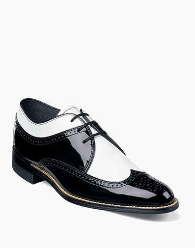 Dayton Wingtip Oxford in Black w/White for $$200.00