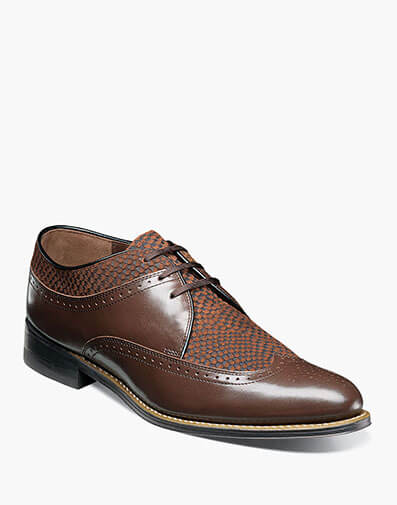 Dayton Python Print Wingtip Oxford Brown