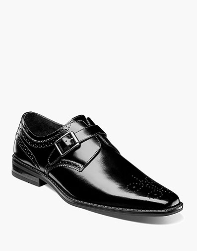 Kinsley Plain Toe Monk Strap Black