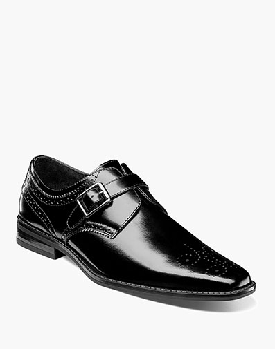 Kinsley Plain Toe Monk Strap in Black for $$110.00