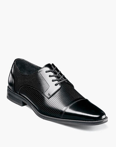 Kepler Cap Toe Oxford in Black for $$115.00