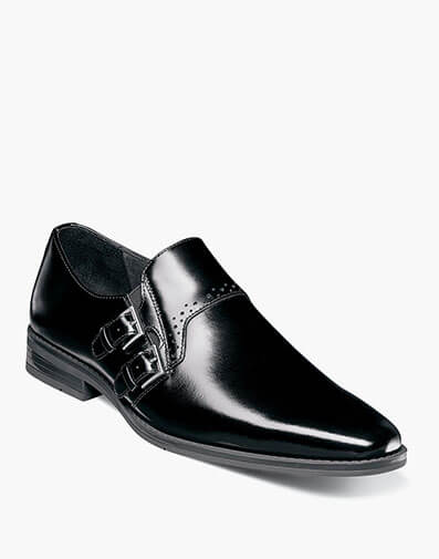 Kilgore Plain Toe Double Monk Strap in Black for $$115.00