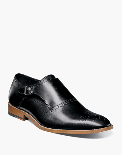 Dinsmore Plain Toe Monk Strap in Black for $$140.00