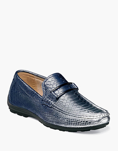 Lazar Moc Toe Bit Slip On in Silver for $$95.00