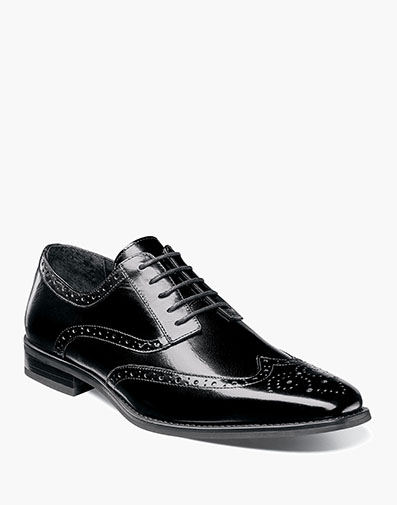 Tinsley Wingtip Oxford in Black for $$175.00