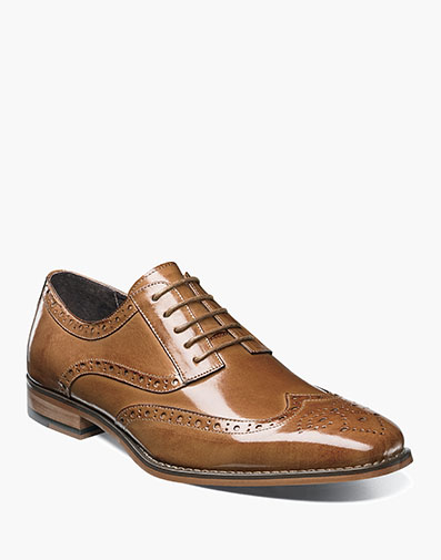 Tinsley Wingtip Oxford in Tan for $$175.00