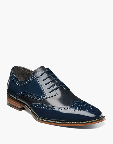 Tinsley Wingtip Oxford in Cobalt Multi for $$175.00