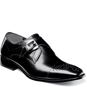 Kimball Cap Toe Monk Strap Black