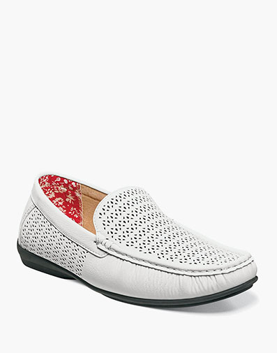 Cicero Perf Moc Toe Slip On in White for $$85.00