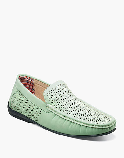 Cicero Perf Moc Toe Slip On Light Aqua
