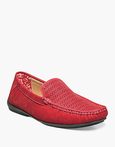 Cicero Perf Moc Toe Slip On in Red for $$85.00